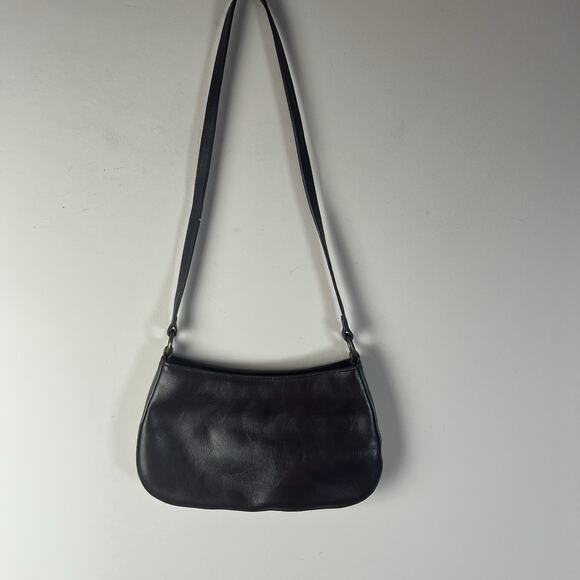 VTG Express Small Leather Hobo Baguette Purse Studded Brown Gold Y2K - Picture 8 of 13